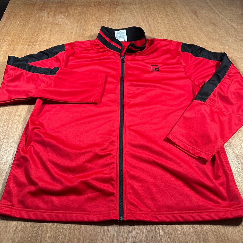 AND1 Track Jacket Men's 2XL Tango Red Black Zip Up Activewear